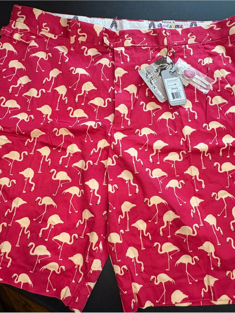Birdie Breeks Flamingo Gold Shorts NWT